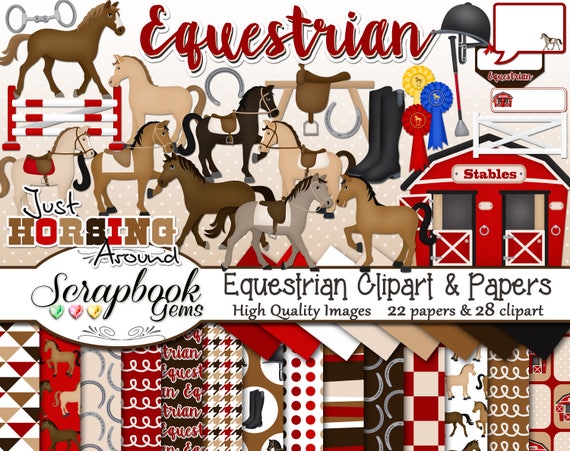 Horse Scrapbook Kit for Girls  Equestrian DIY Scrapbooking Kit