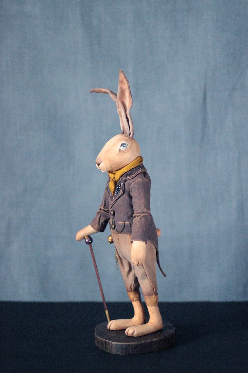 SOLD!!!! Art Toy Rabbit OOAK Sculpture Rabbit Handmade Art Doll Static ...