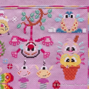 Magic Mini Monsters Full Stitch-a-Long Pattern 2019 SAL Cute Monster Cross Stitch Pattern PDF image 7