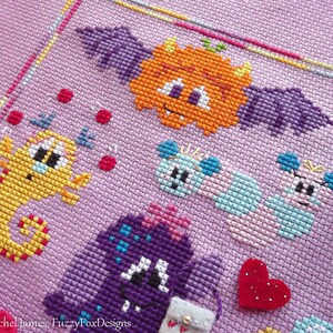 Magic Mini Monsters Full Stitch-a-Long Pattern 2019 SAL Cute Monster Cross Stitch Pattern PDF image 3