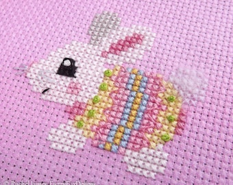 Easter Bunny Cross Stitch Pattern PDF | 12 Cute Easter Bunnies | Easy Modern Beginners Counted Cross Stitch Pattern PDF