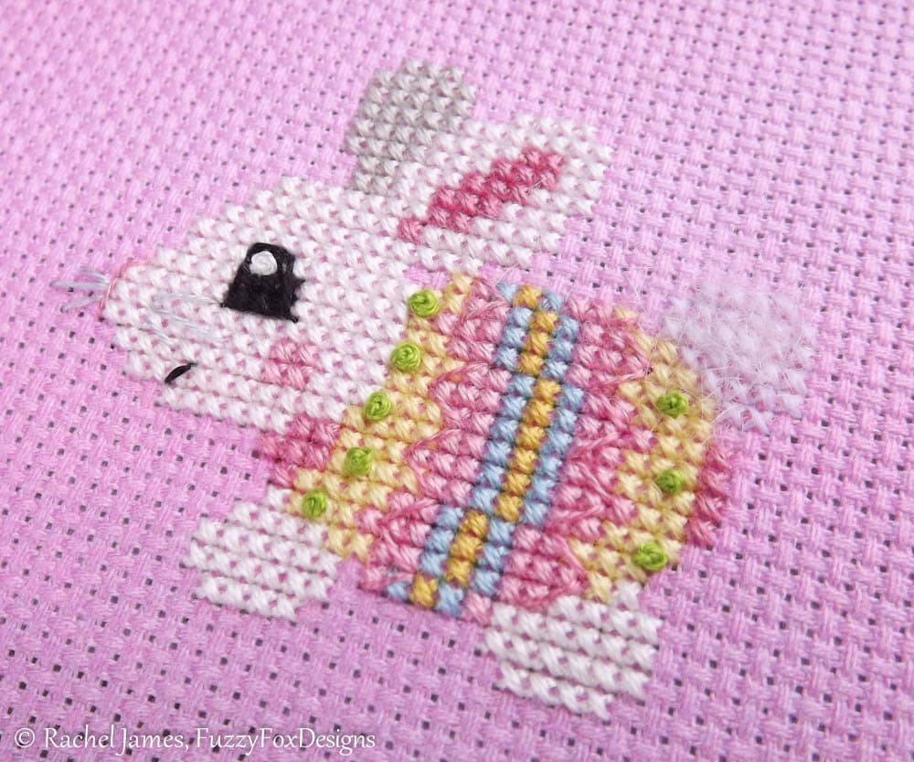 Sewing & Needlecraft Rabbit cross stitch pattern modern PDF Craft