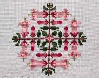 Viktorianische rosa Gesundheit Kreuzstichmuster PDF