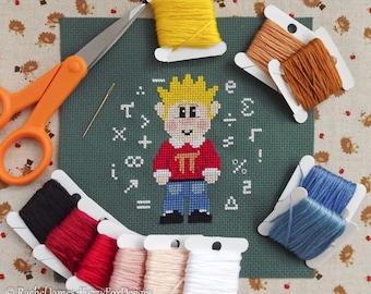 Mathematician Cross Stitch Pattern PDF | Wee Little Workers Series