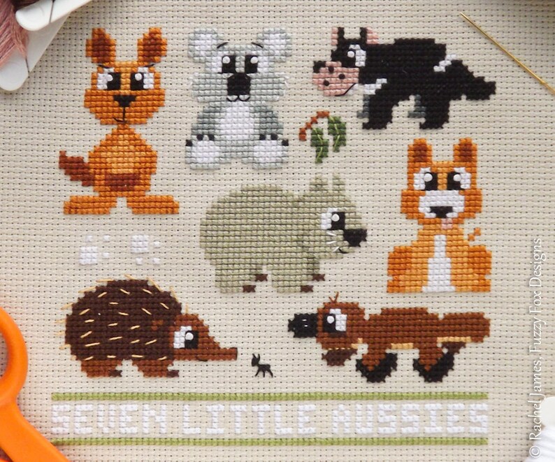 Australian Animals Cross Stitch Pattern PDF Seven Little Etsy Australia