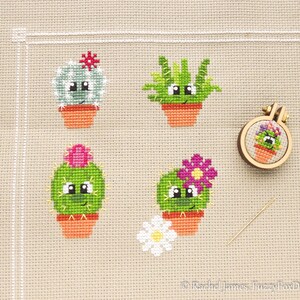 Chloe the Cute Cactus Cross Stitch Pattern PDF Prickly but Cute Stitch-a-Long image 6