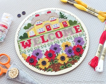 Welcome Home Sign Cross Stitch Pattern PDF