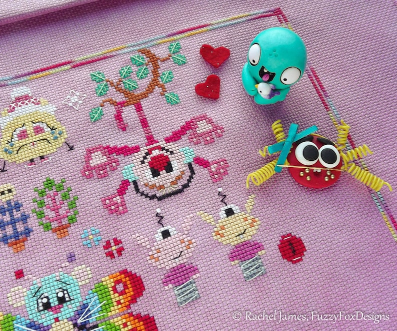 Magic Mini Monsters Full Stitch-a-Long Pattern 2019 SAL Cute Monster Cross Stitch Pattern PDF image 6