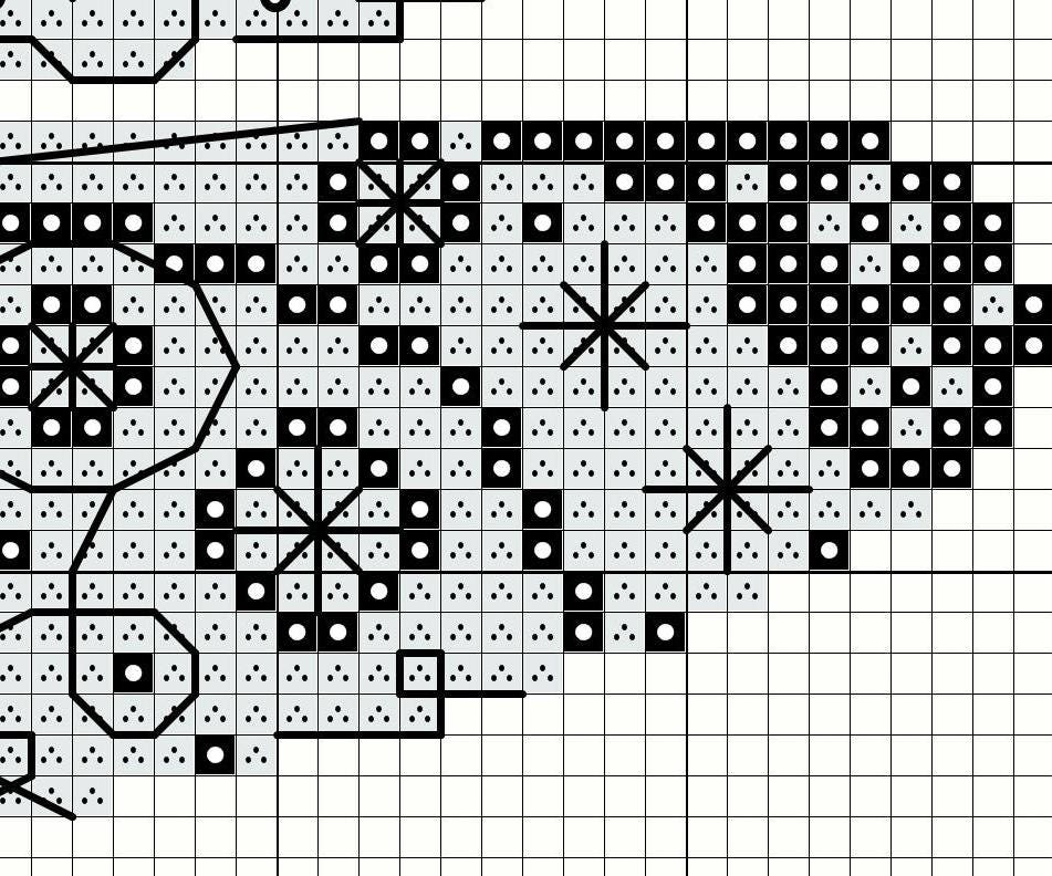 Variegated Dragonfly Cross Stitch Pattern PDF | Chart for
