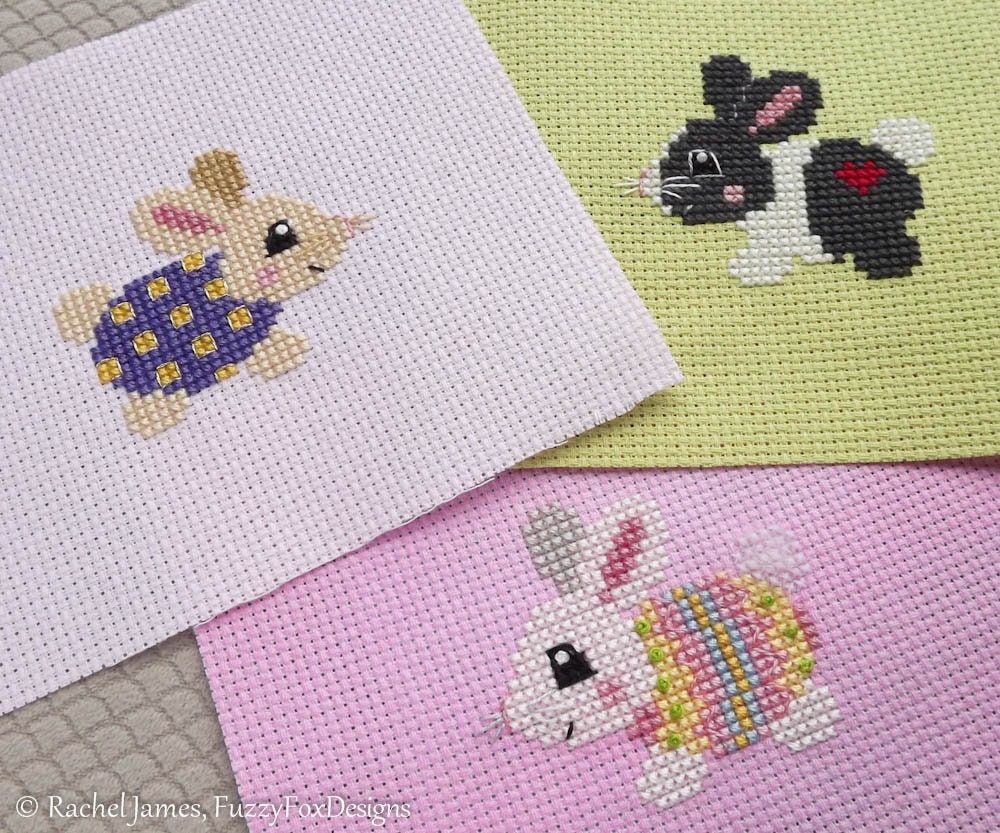 Easter Bunny Cross Stitch Pattern PDF | 12 Cute Easter Bunnies | Easy ...