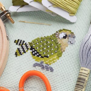 Kakapo Cross Stitch Pattern PDF Cute Bird Counted Cross Stitch Chart Instant Download image 3