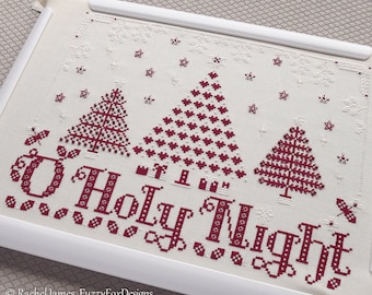 O Holy Night Christmas Cross Stitch Pattern PDF