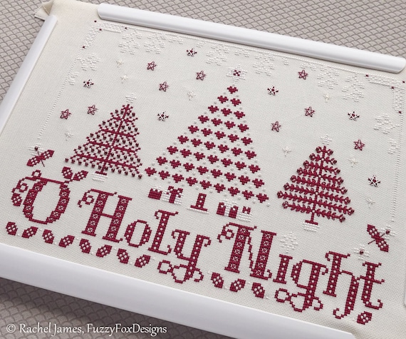 Christmas cross stitch pattern PDF Christmas night