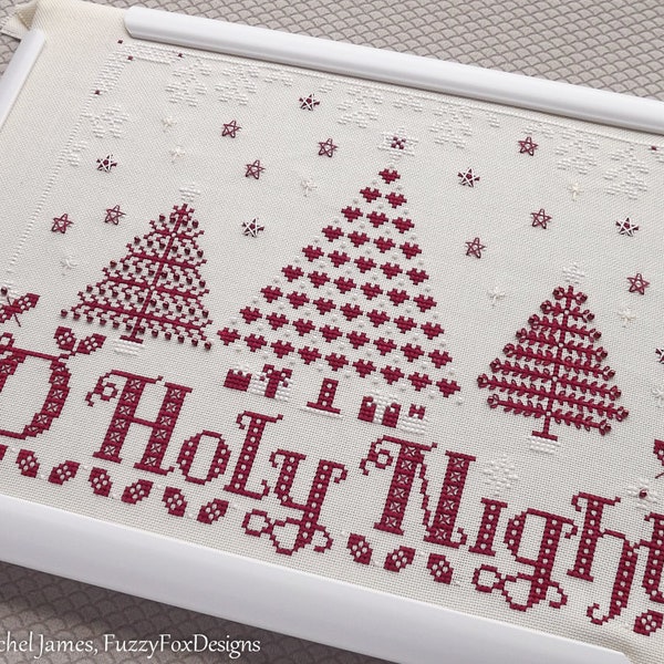 O Holy Night Christmas Cross Stitch Pattern PDF