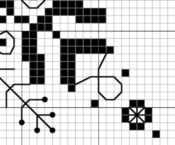 多彩な雪の結晶のクロスステッチパターン PDF | カラーバリエーション