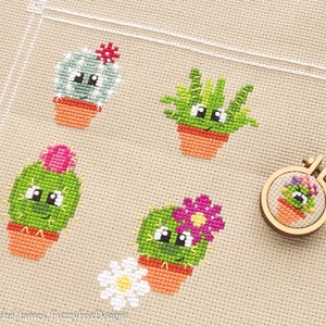 Chloe the Cute Cactus Cross Stitch Pattern PDF Prickly but Cute Stitch-a-Long image 5