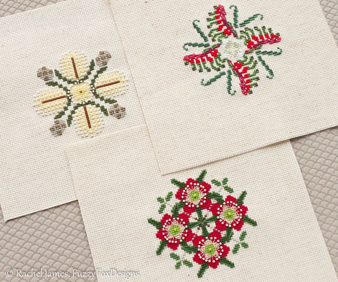 Australian Flora Christmas Decorations 3 Cross Stitch Pattern Etsy