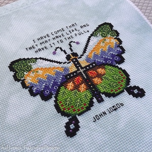 Easter Butterfly Cross Stitch Pattern PDF Christian Counted image 7
