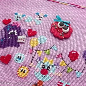 Magic Mini Monsters Full Stitch-a-Long Pattern 2019 SAL Cute Monster Cross Stitch Pattern PDF image 2