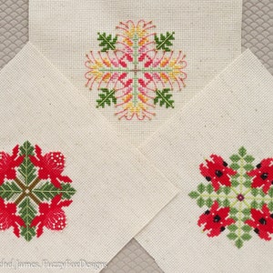 Australian Flora Christmas Decorations #2 Cross Stitch Pattern PDF | Set of 3 Aussie Floral DIY Christmas Decorations