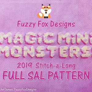 Schema punto croce Mini Mostri Magici / 2019 SAL / Schema punto croce Mostro carino PDF