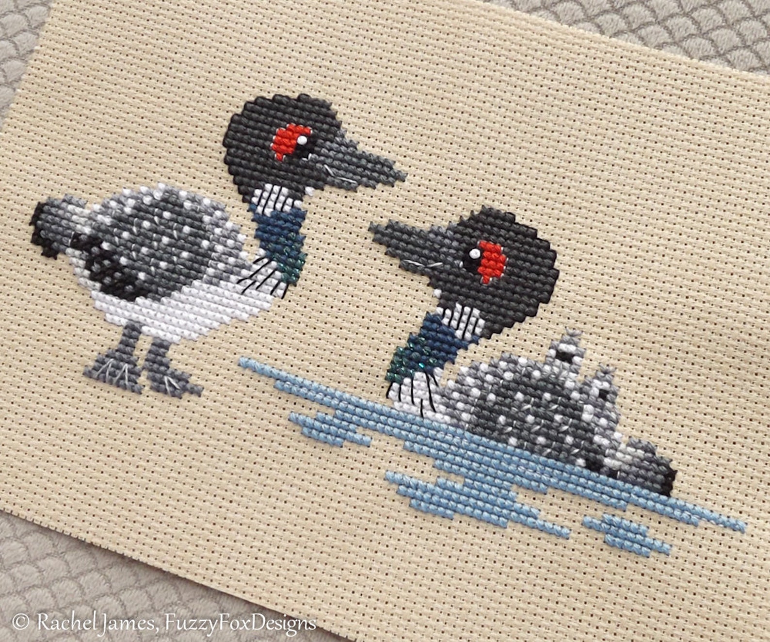 Cute Common Loons Cross Stitch Pattern PDF Common Loon Etsy
