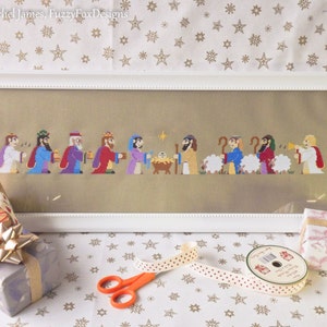 Christmas Nativity Panel Cross Stitch Pattern PDF