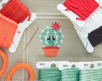 Astrid the Cactus Cross Stitch Pattern PDF | Prickly but Cute Stitch-a-Long