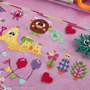 Magic Mini Monsters Full Stitch-a-Long Pattern 2019 SAL Cute Monster Cross Stitch Pattern PDF image 4