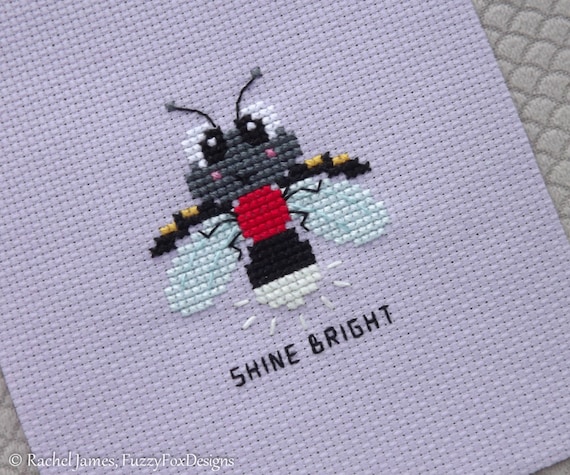 Bright Baby Firefly Cross Stitch Pattern Pdf Seven Mini Etsy