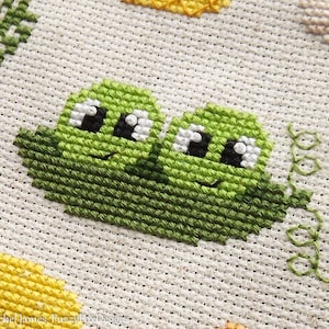 Peas in a Pod Cross Stitch Pattern PDF