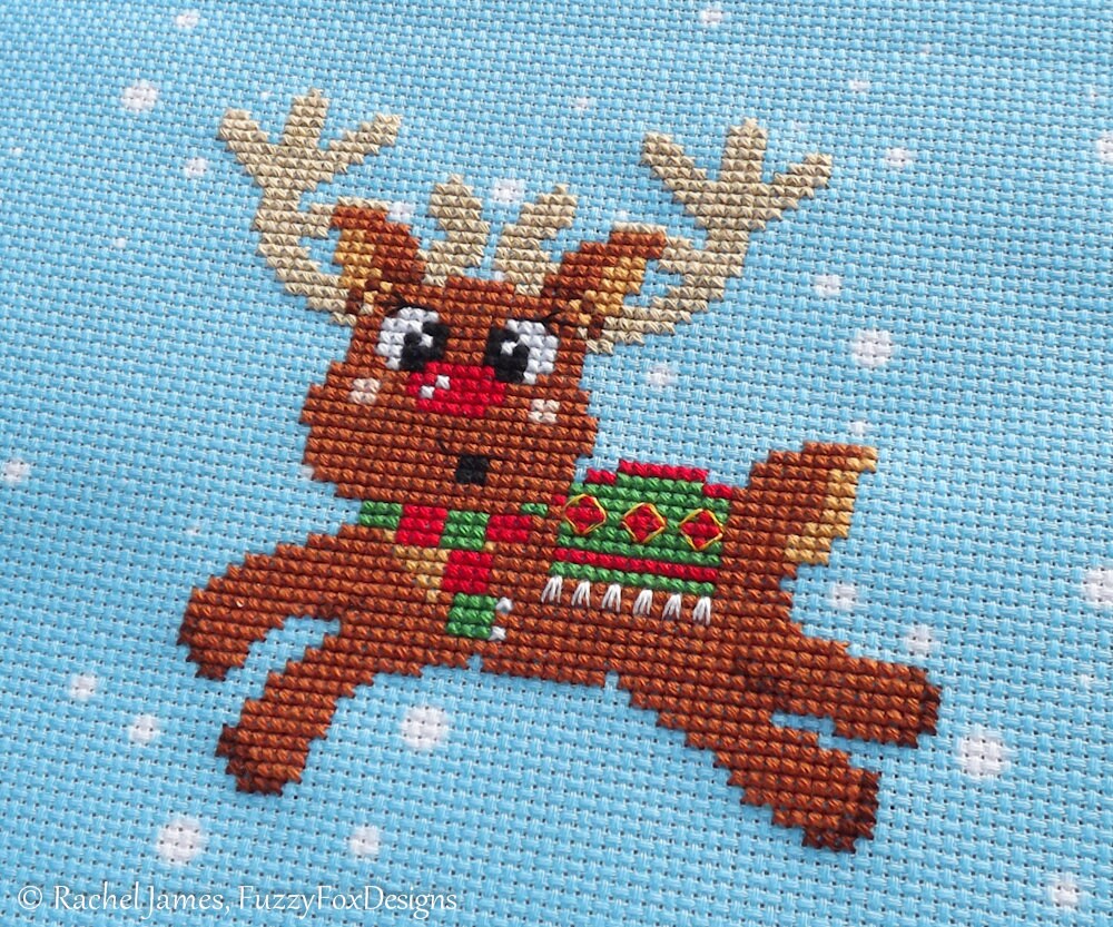 Cute Christmas Reindeer Cross Stitch Pattern PDF Cute Female - Etsy ...