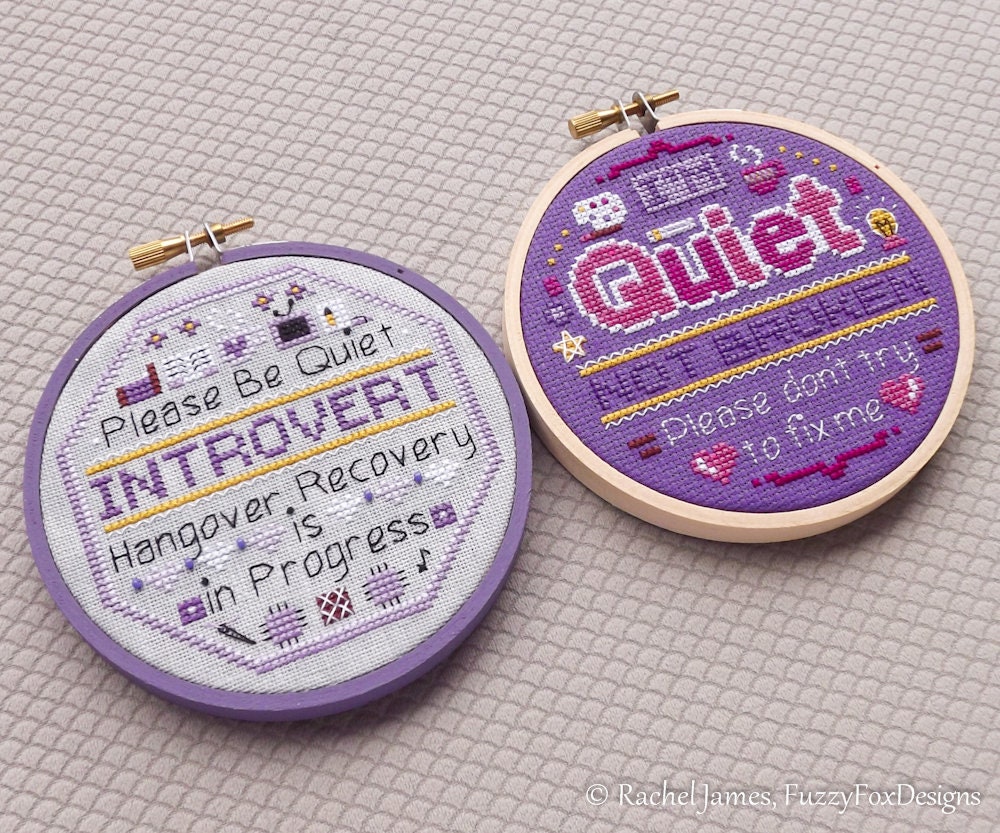 Introvert Hangover Cross Stitch Pattern PDF | Introvert Cross Stitch ...