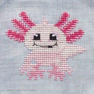 Axl l&#39;Axolotl Modèle de point de croix PDF
