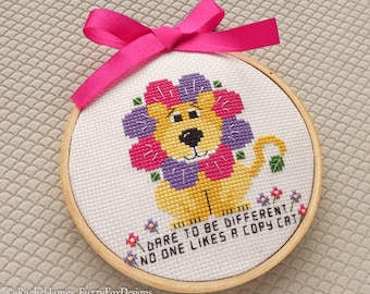 Different Little Lion Cross Stitch Pattern PDF | Dare to Be Different