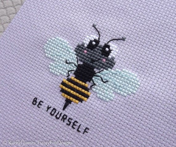 Bee Yourself Cross Stitch Pattern