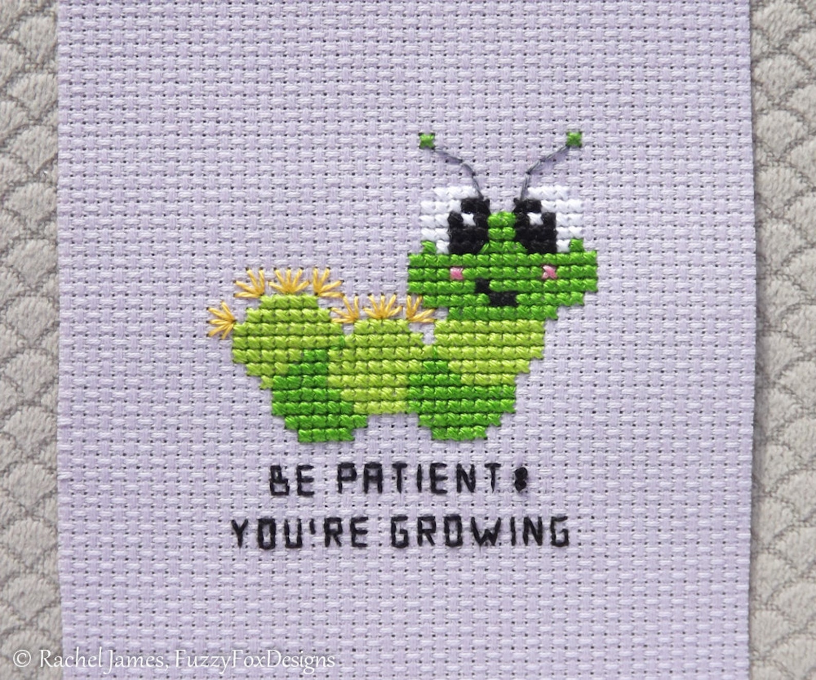 Cute Baby Caterpillar Cross Stitch Pattern PDF Seven Mini Etsy