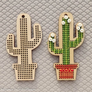 Saguaro Cactus Cross Stitch Pattern PDF | Pattern for Toms New Old Things Wood Blanks