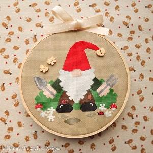 Gardening Garden Gnome Cross Stitch Pattern PDF