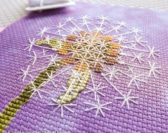 Dandelion Cross Stitch Pattern PDF | Chart for Colour Variations, Coloris, ThreadworX, or Hand-Dyed Floss