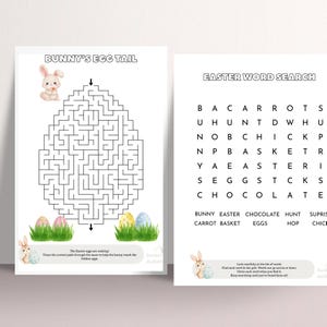 Cuaderno de actividades imprimible de Pascua: 18 páginas para niños imagen 10