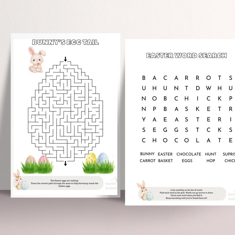 Cuaderno de actividades imprimible de Pascua: 18 páginas para niños imagen 10