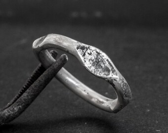 Rustic silver ring Еngagement ring Promise ring silver Jewelry handmade silver Women silver ring Art silver ring Unusual silver engagement