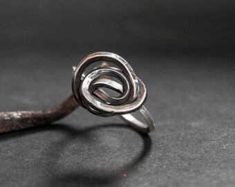 Wrap silver ring Rose ring Flower ring Art silver jewelry Women ring silver Oxidized silver Statement Ring Silver flower ring Girls ring