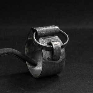 Brutalist silver ring Oxidized silver bands Raw silver ring MoodStory jewelry Brutalist jewelry Rustic silver ring Men ring Women silver