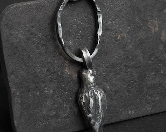 Silber Anhänger: Abstrakte Halskette, Handgemachter Kunst Schmuck