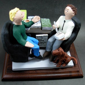 Shrink Therapist Psychiatrist Figurine Custom Made to Order, Psychiatrist Graduation Gift ,Psychologist Graduation Gift Figurine image 1