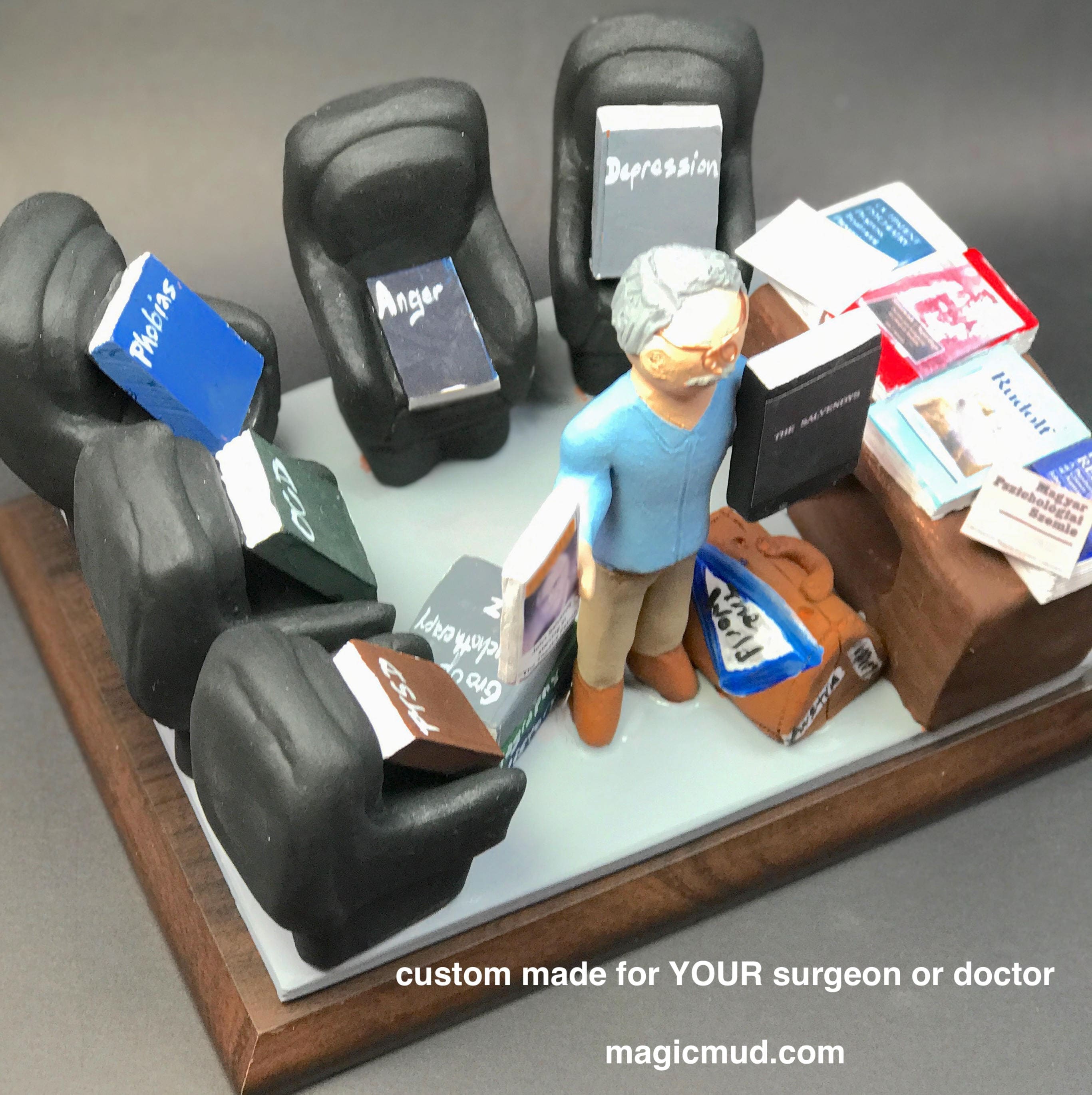 Shrink therapist psychiatrist Figurine Custom Made to Order, Psychiatrist Graduation Gift
