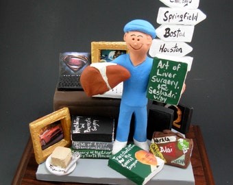 Liver Surgeon's Figurine, Custom Made Gift for a Hepatologist - Nephrologist Gift Figurine, Surgeon's Gift, Nephrologist Graduation Gift