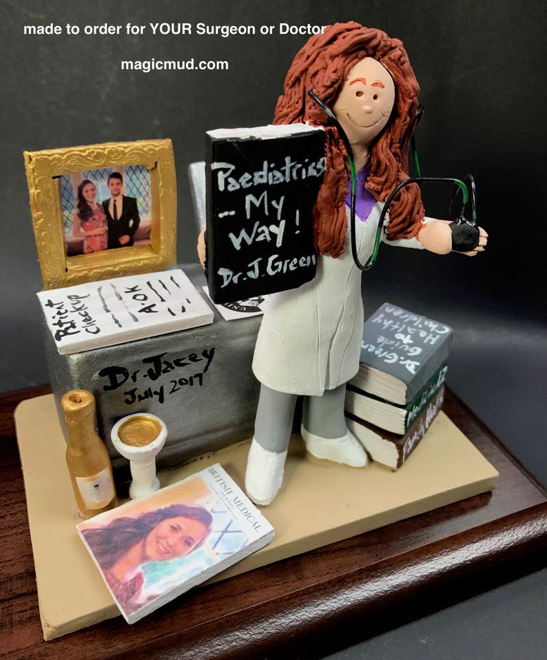 Family Doctor Figurine, Personalized Lady Doctor's Gift, Physician
